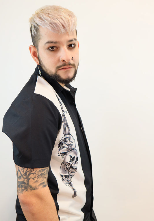 Sword & Skulls Short Sleeve Button Up